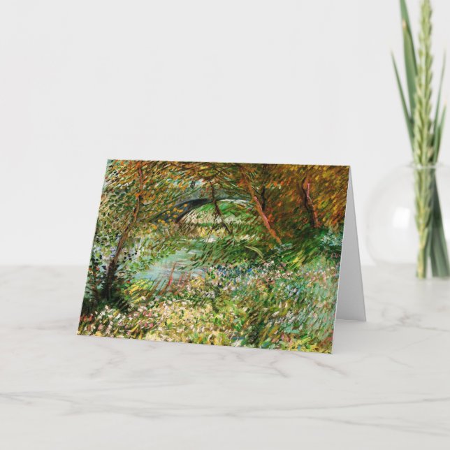 Banker i Seine, Pont de Clichy av Vincent van Gogh Kort (Framsida)