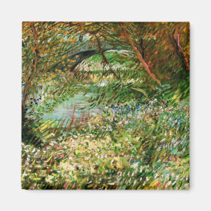 Banker i Seine, Pont de Clichy av Vincent van Gogh Magnet