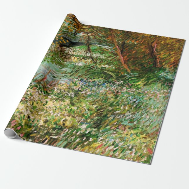 Banker i Seine, Pont de Clichy av Vincent van Gogh Presentpapper (Utrullad)