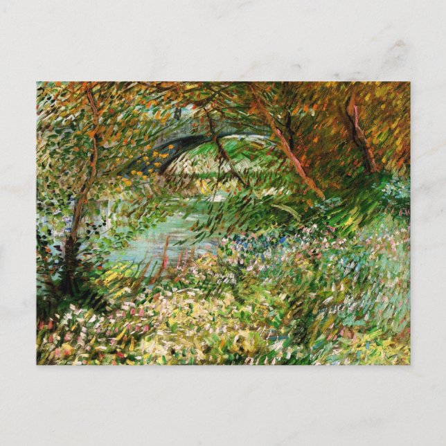Banker i Seine, Pont de Clichy av Vincent van Gogh Vykort (Framsida)