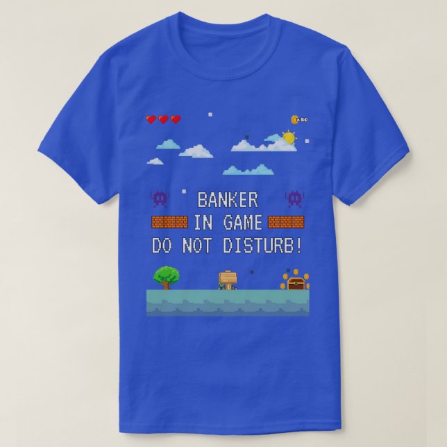 Banker i spel stör inte 2 t shirt (Design framsida)