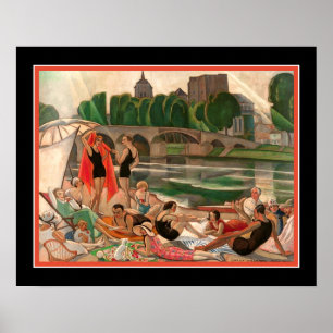"Banker of the River Loire" 1920's Gerda Wegener Poster