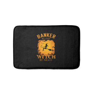 Banker per dag Witch per natt Halloween roligt Badrumsmatta