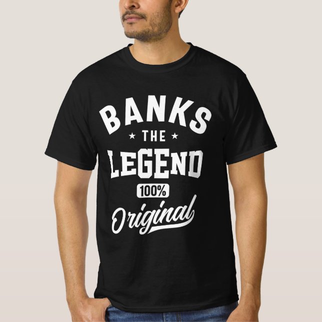 Banker Personlig Namn T Shirt (Framsida)