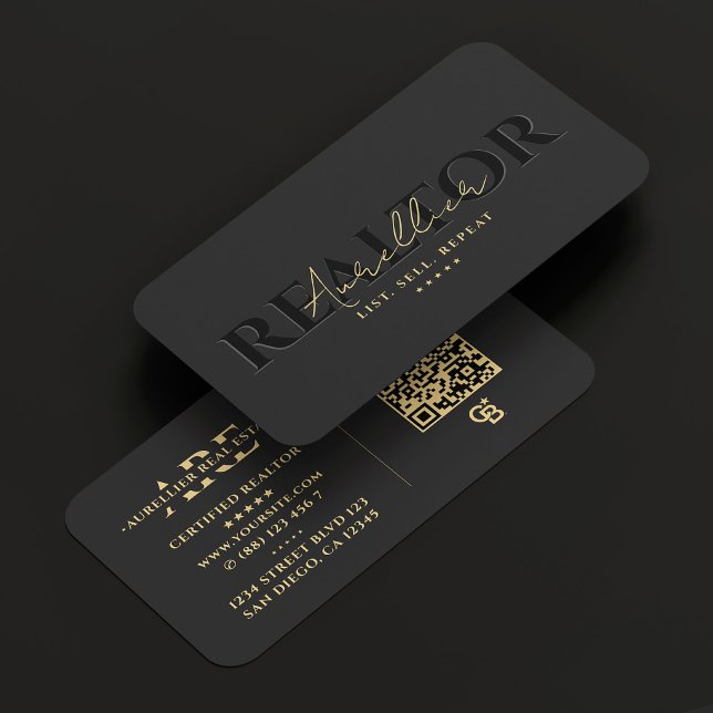 Banker Realtor Real Gods Mortgage Grått Modern Visitkort (Banker Realtor Real Estate Mortgage Grey Modern Business Card
)