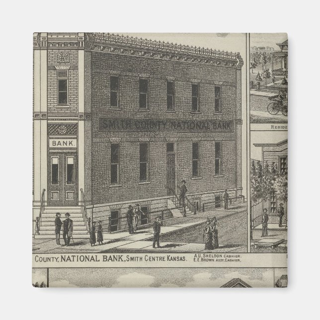 Banker, Residence, Hull House, Smith Center, Kansa Magnet (Framsidan)