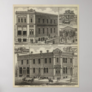 Banker, Residence, Hull House, Smith Center, Kansa Poster