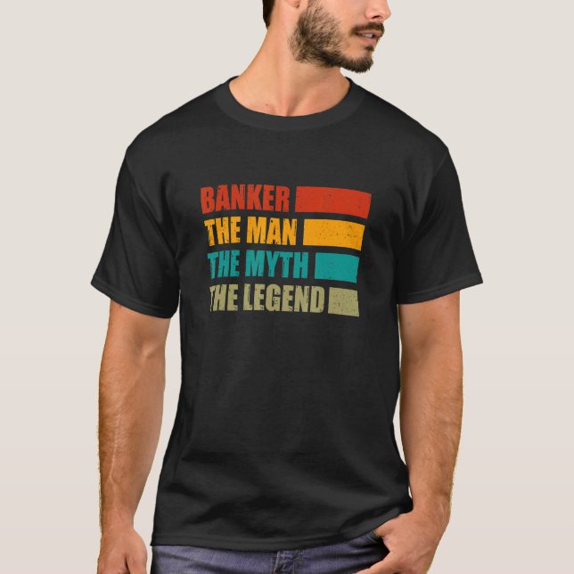 Banker The Man The Myth the Legend Bookkeeper Peng T Shirt (Framsida)