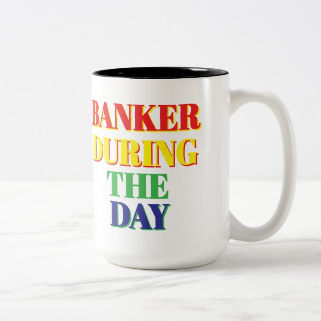 Banker under dagen kaffe mugg (Höger)