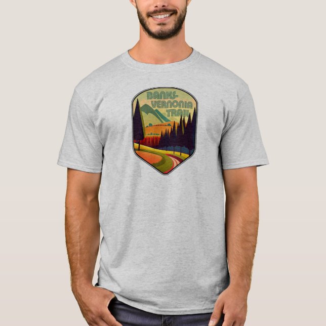 Banker-Vernonia Trail Oregon Färg T Shirt (Framsida)