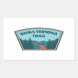 Banker-Vernonia Trail Rektangulärt Klistermärke
