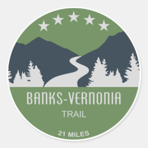 Banker-Vernonia Trail Runt Klistermärke
