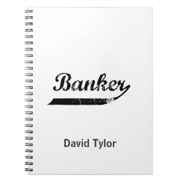 Bankers typografi anteckningsbok med spiral