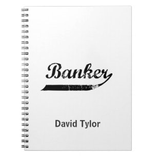 Bankers typografi anteckningsbok med spiral