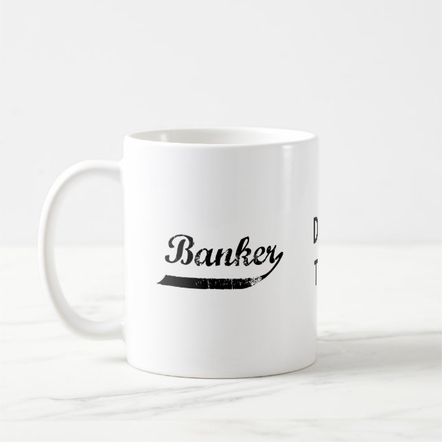 Bankers typografi kaffemugg (Vänster)
