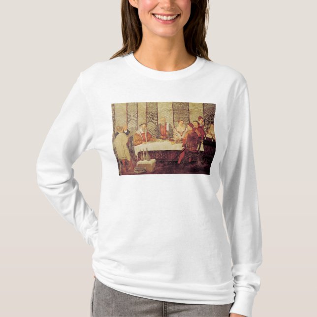 Bankett som ges av Bartolomeo Colleoni Tee Shirt (Framsida)