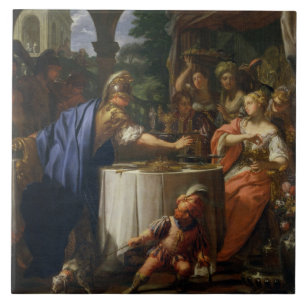 Banketten av markerar Anthony (83-30 BC) och Kakelplatta