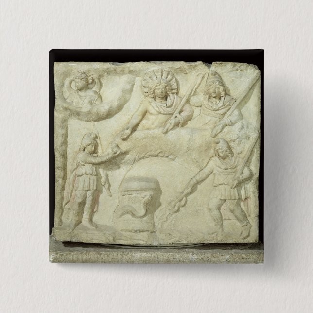 Banketten av Mithras och solen Knapp (Framsida)