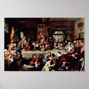 Banketten" vid Hogarth William (bäst kvalitets-) Poster