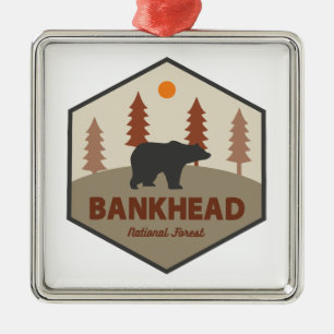 Bankhead National Forest Alabama Bear Julgransprydnad Metall