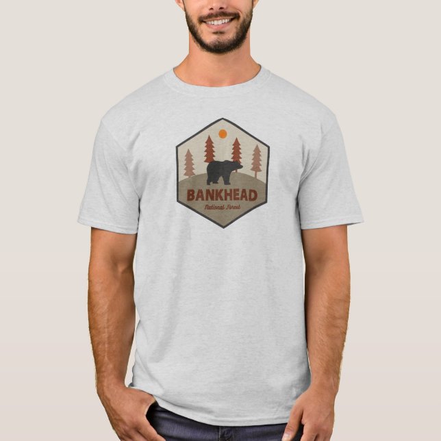 Bankhead National Forest Alabama Bear T Shirt (Framsida)