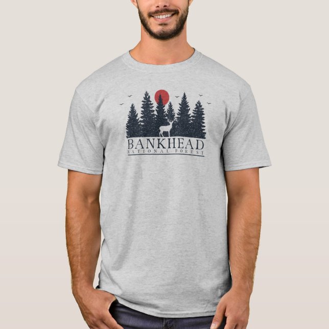 Bankhead National Forest Treeline Silhouette Tee (Framsida)