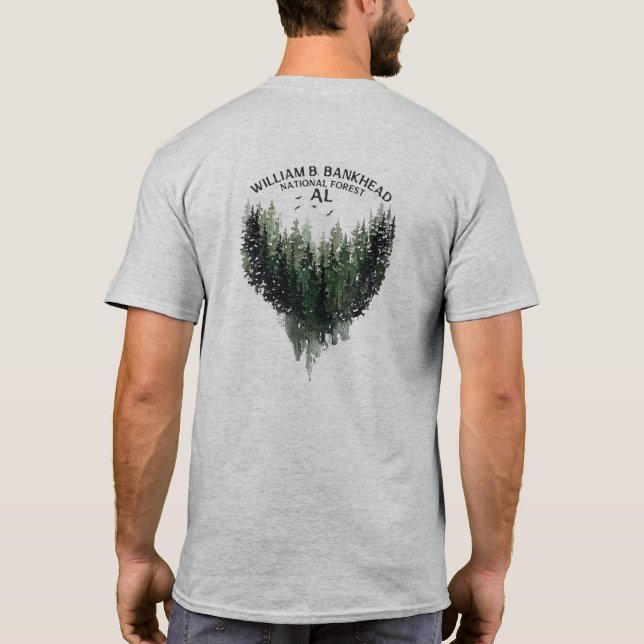 Bankhead National Forest Watercolor Treeline Tee (Baksida)