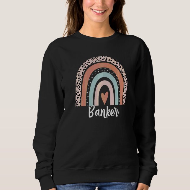 Bankir Regnbåge Leopard  Bankir Tacksamhet T Shirt (Framsida)