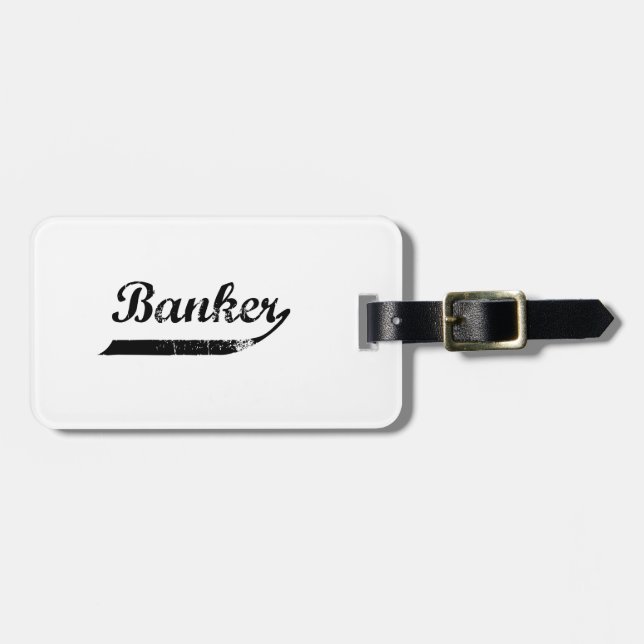 Bankir typografi bagagebricka (Horisontell Framsida)