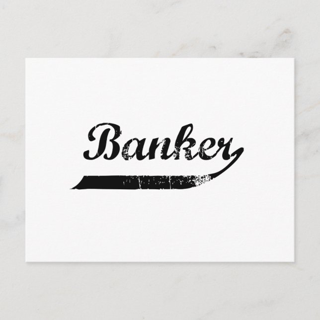 Bankir typografi vykort (Framsida)