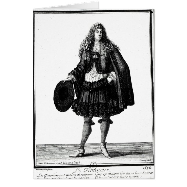Bankiren, 1678 hälsningskort (Framsidan)