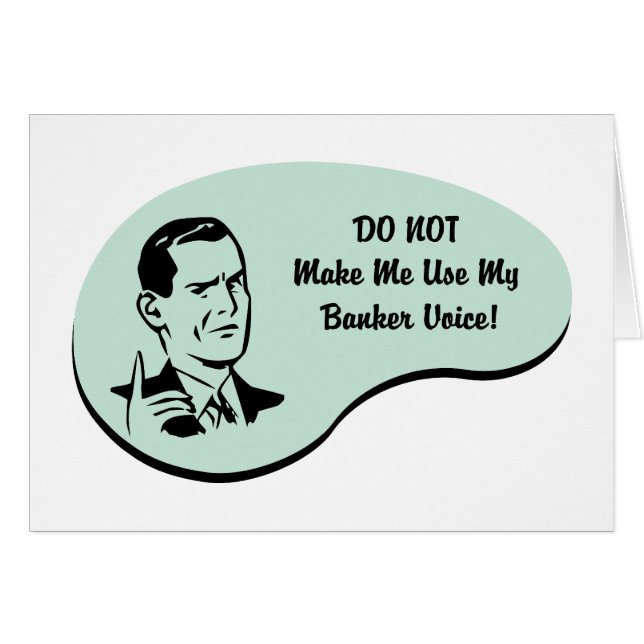 Bankiren uttrycker hälsningskort (Framsidan Horizontal)