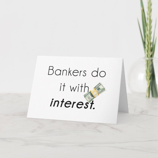 Bankirer gör det! helgkort (Framsida)