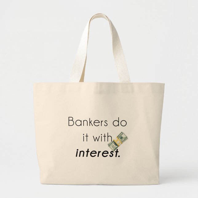 Bankirer gör det! jumbo tygkasse (Framsidan)