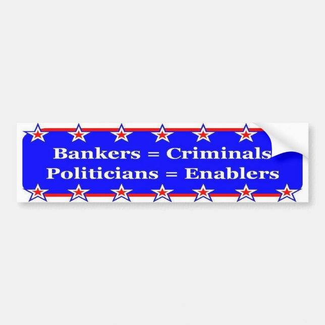 Bankirer och politikarbildekal bildekal (Framsidan)