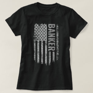 Bankman USA Flag Distressed design T Shirt