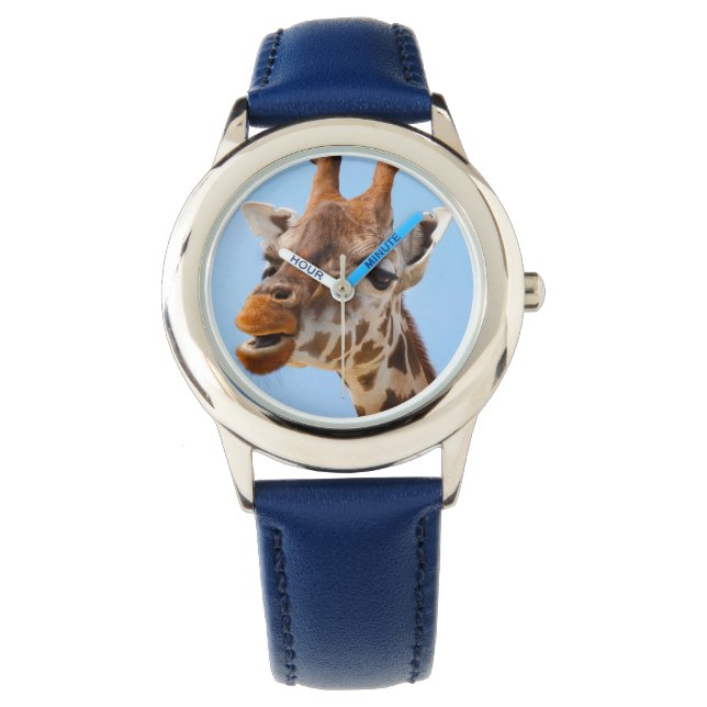 Bänkor av Giraffe Porträtt Armbandsur (Framsida)