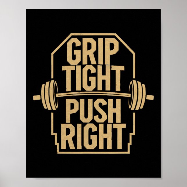 Bänkpressövning Bodybuilding Fitness Träning  Poster (Framsidan)