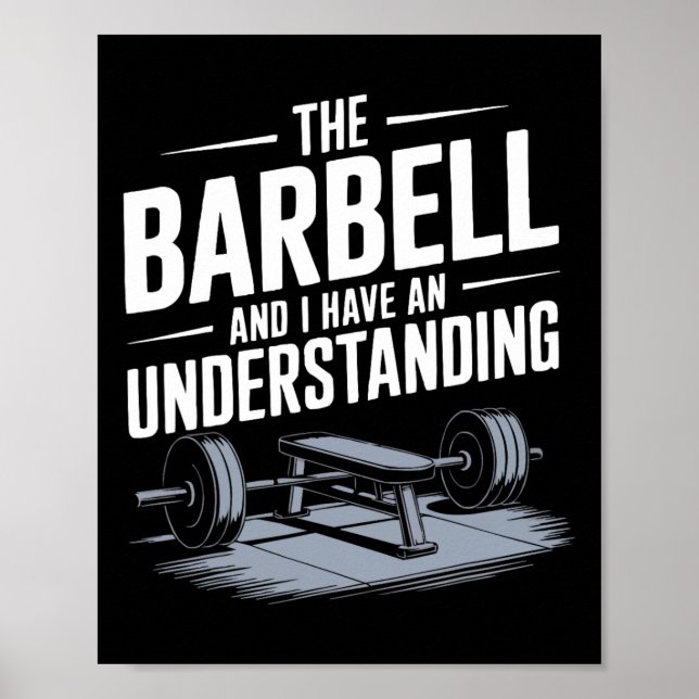 Bänkpressövning Bodybuilding Fitness Träning  Poster (Framsidan)