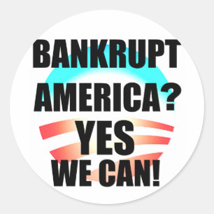 Bankrupt America? Runt Klistermärke
