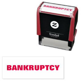 BANKRUPTCY Business Default Red Self-Inking Frimär Självfärgande Stämpel