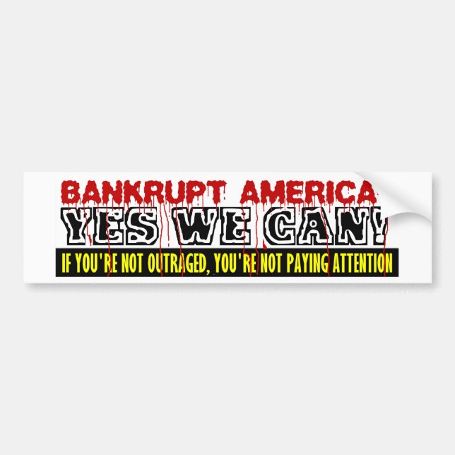 Bankruttt Amerika? Bildekal (Framsidan)