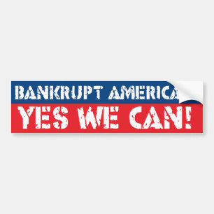 Bankruttt Amerika? Ja kan vi! Bildekal