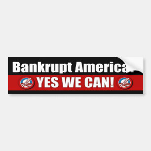 Bankruttt Amerika? Ja kan vi! Bildekal