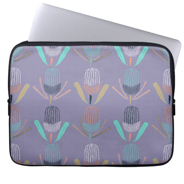 Banksia Lilac Laptop Fodral (Framsidan)