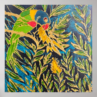 Banksia Lorikeet – Australiensisk Fågelkonsttryck Poster