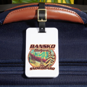 Bankso Bulgaria till Snowboard logotyp Bagagebricka