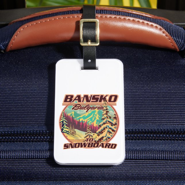 Bankso Bulgarien för Snowboard logotyp Bagagebricka (Framsida Insitu 2)
