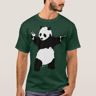 BANKSY Armed Panda med Guns T Shirt
