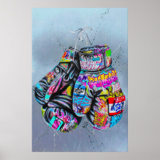 Banksy Boxing Glove Poster, Banksy Graffiti Stree Poster